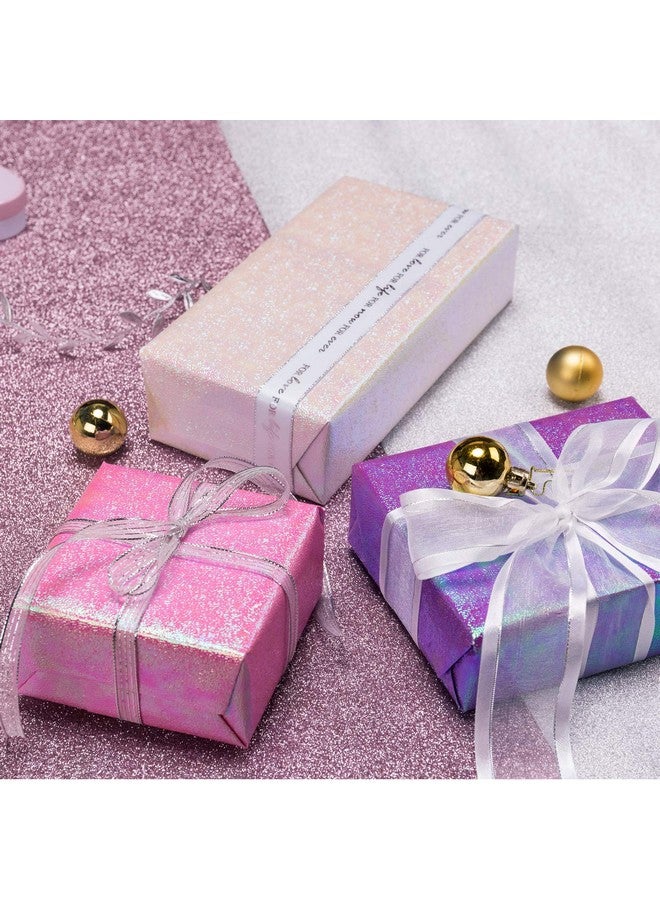 WRAPAHOLIC Wrapping Paper Roll Pink/White/Purple Rainbow Color For Birthday Wedding Mother'S Day Valentine'S Day Holiday Baby Shower Wrap 3 Rolls 30 Inch X 120 Inch Per Roll - Image 2