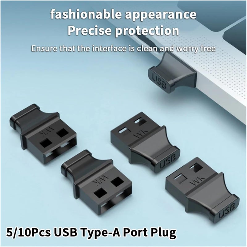 30 قطعة غطاء منفذ USB من النوع A بمقبض مضاد للغبار لغطاء مقبس كمبيوتر محمول، غطاء واجهة غير مستخدم مضاد للغبار - Image 3