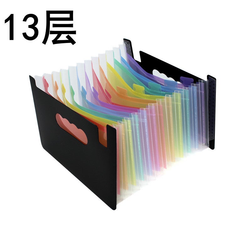 Special Large-Capacity A5 Mini Small Size Organ Clip Multi-Layer Folder Bill Single Storage Bag Telescopic Standing - Image 1