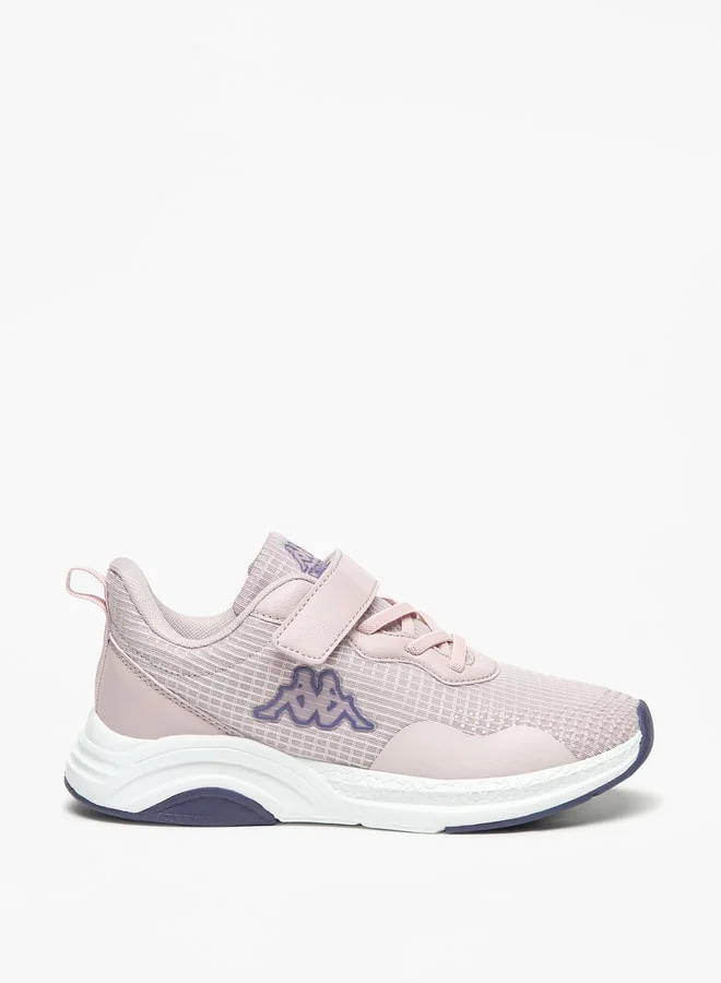 كابا Girls' Mesh Textured Walking Shoes with Hook and Loop Closure