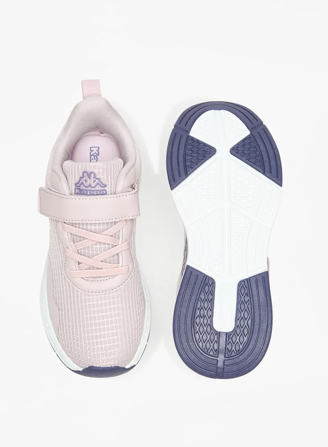 كابا Girls' Mesh Textured Walking Shoes with Hook and Loop Closure