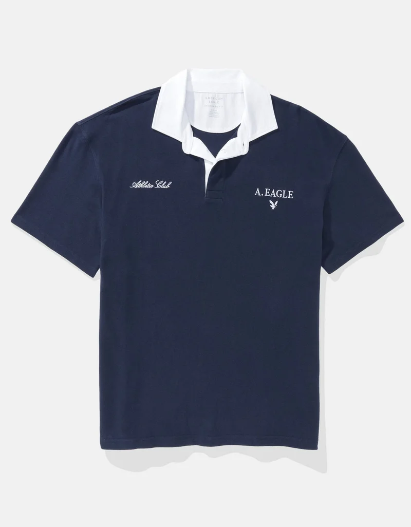 American Eagle  AE Graphic Polo Shirt for Men | Best Price UAE