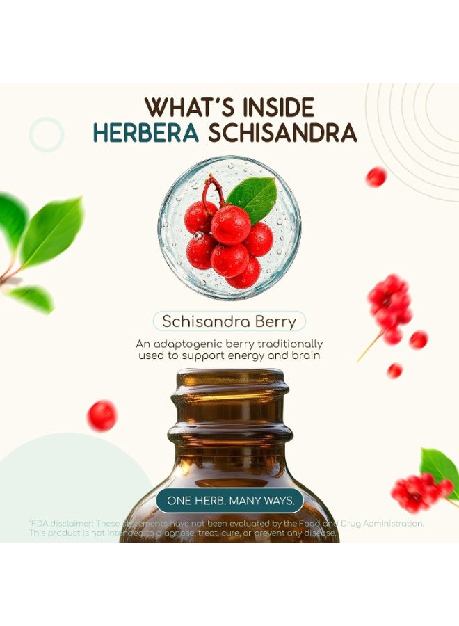 HerbEra Schisandra A120 USDA Organic Tincture | Alcohol Extract, High-Potency Herbal Drops, Liquid Supplement| Certified Organic Schisandra (Schisandra Chinensis) Dried Berry (4 oz) - Image 3