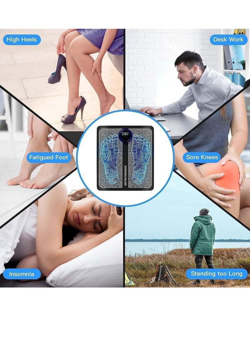 TIGER EMS Electric Foot and Neck Massager – Mini Circulation Booster for Feet, Legs, and Cervical Area | Pulse Therapy Pads for Pain Relief & Muscle Stimulation | Portable, Rechargeable, Easy to Use (MT01, Black) - Image 5