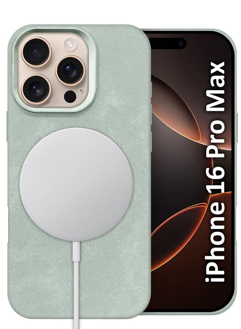 CATANES iPhone 16 Pro Max Alcantara Case Cover Premium Quality Luxurious Soft Touch Protection with Metal Camera Frame - Natural Titanium  - Image 2