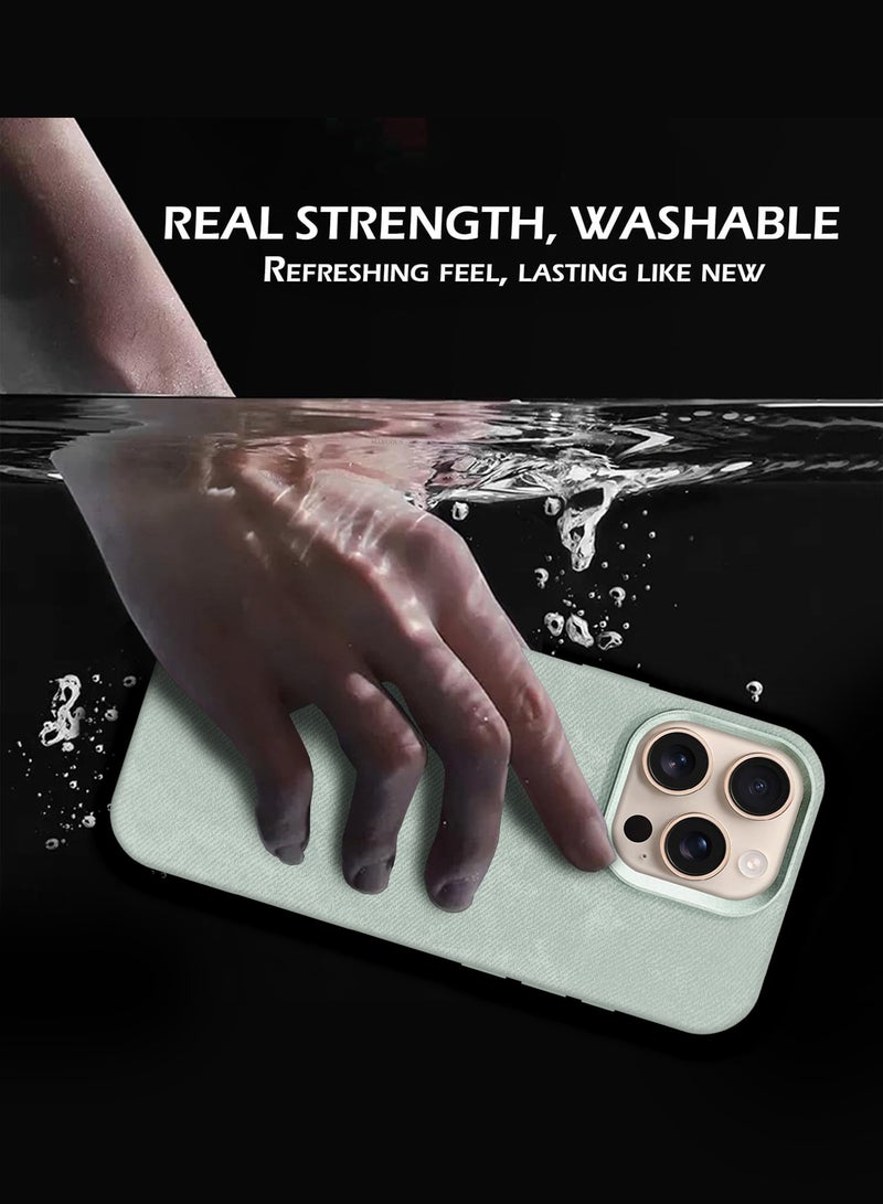 CATANES iPhone 16 Pro Max Alcantara Case Cover Premium Quality Luxurious Soft Touch Protection with Metal Camera Frame - Natural Titanium  - Image 5