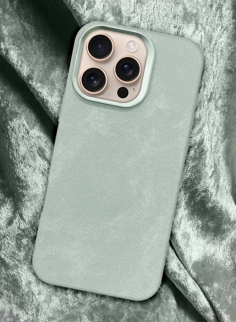 CATANES iPhone 16 Pro Max Alcantara Case Cover Premium Quality Luxurious Soft Touch Protection with Metal Camera Frame - Natural Titanium  - Image 4
