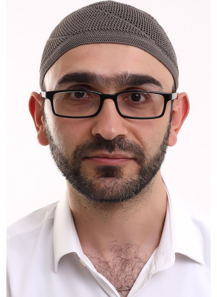 İhvan Online قبعة محبوكة من القطن الدانتيل بلون بني فاتح  - Image 5