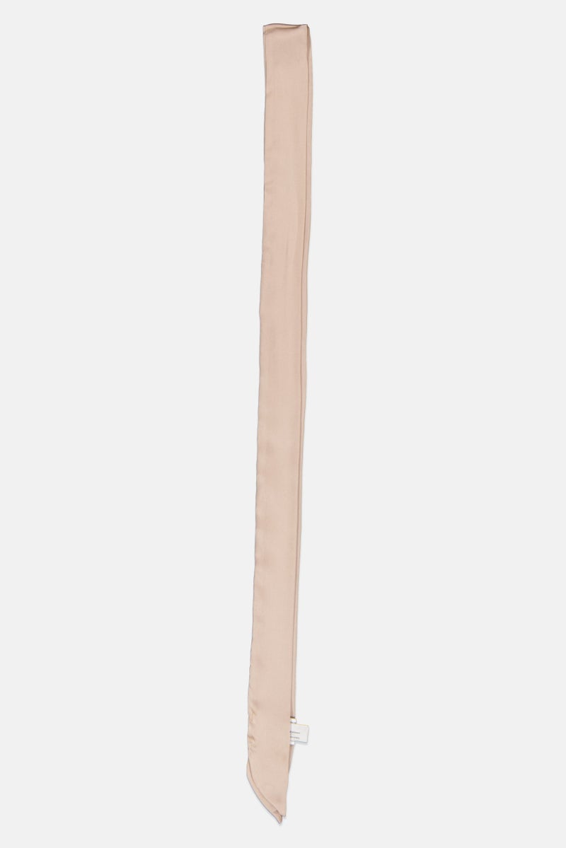 Pull & Bear Women Solid Tie Scarf, Beige  - Image 2
