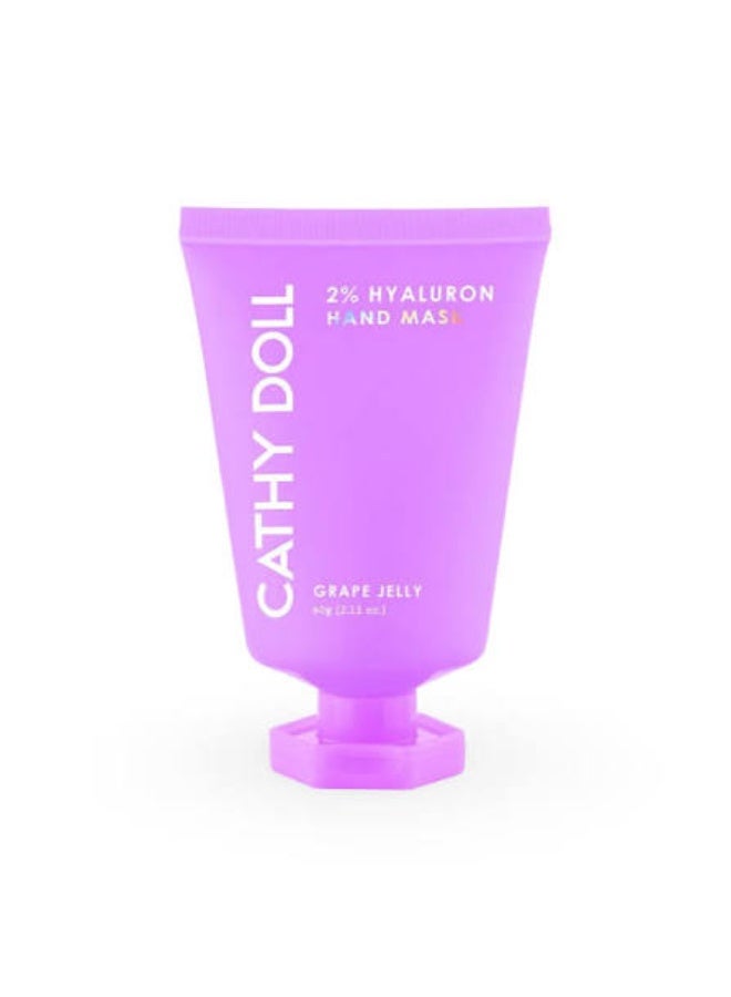 Cathy Doll 2% Hyaluron & Vitamin C Hand Mask Grape Jelly Deep Moisturizing & Brightening Hand Cream Non-Sticky, Fast-Absorbing 60 g - Image 2
