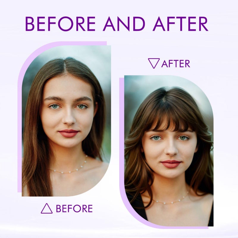 ELEFOCUS Clip in Bangs 100% Real Human Hair Extensions Wispy Dark Brown Fake Hair Pieces for Women Fringe with Temples Daily Wear - Image 4