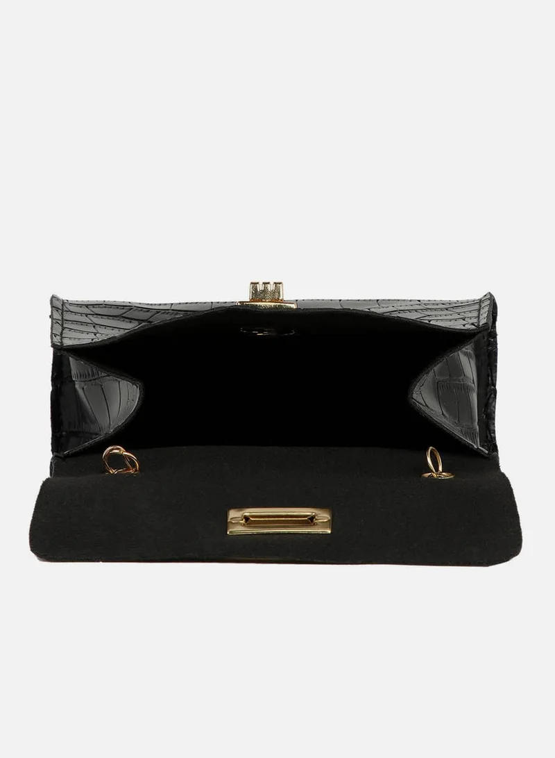 Haute Sauce Textured Magnet Lock Sling Bag