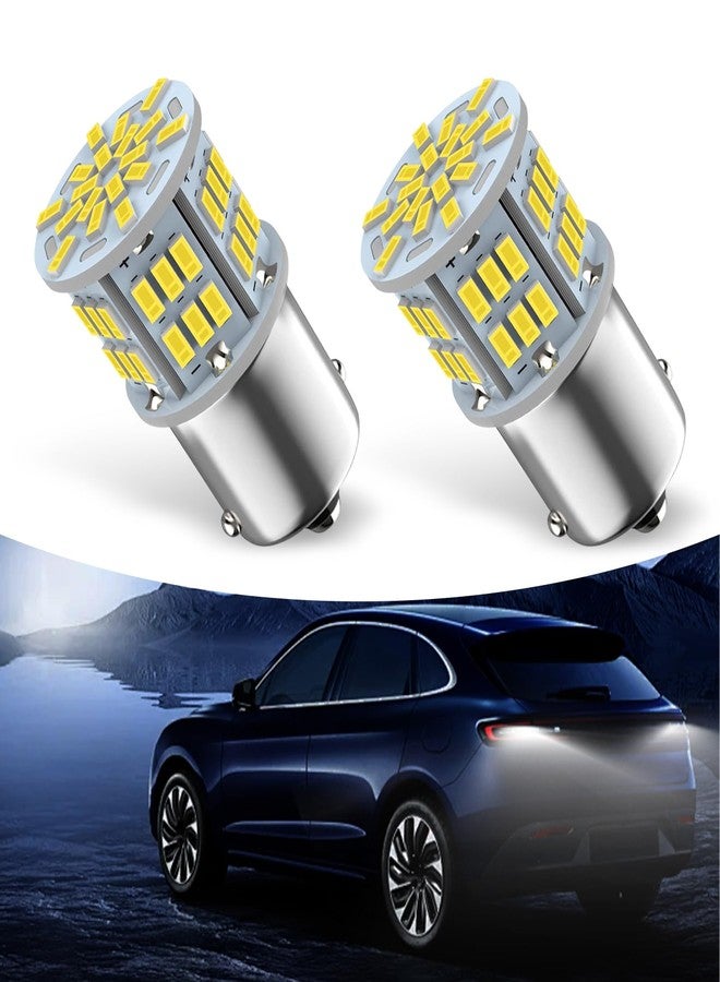 مصباحان LED من نوع waswale 1156 للرجوع للخلف، مصباح إشارة انعطاف فائق السطوع 6800K، بوصلة واحدة، رقم الموديل 1141 1003 7506 BA15S، مناسب لمعظم السيارات (أبيض) - Image 1