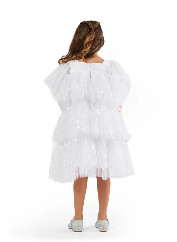 Amri Layered Design Tulle Long Frock