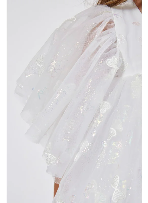 Amri Layered Design Tulle Long Frock