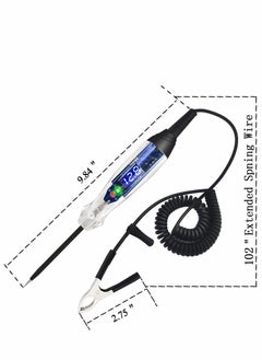 Y&D Premium LED Bulb Automotive Circuit Tester, 4-60V Test Light with 102 Inch PU Extended Spring Wire, Sharp Hard Steel Probe Vehicle Circuits Low DC Voltage Tester  - Image 5