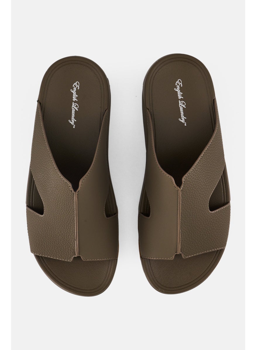 English Laundry Men Slip On Arabic Sandals, Olive  - Image 2