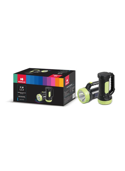 Havells 3W LED Torch|Energy Efficient|Rechargeable|Enviroment Friendly|Lithium-Ion|Made in India|(Beemer)|Pack of 1