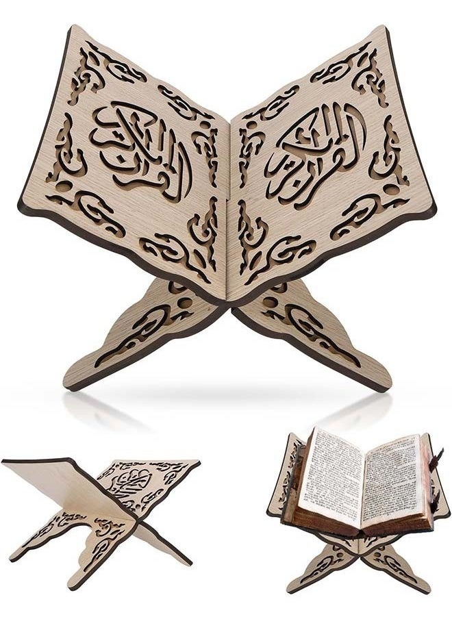 YIM-VIBEHAUS Quran Holder Quran Stand Quran Cabinet Prayer Book Stand Ramadan Reading Shelf Mubarak Muslim Party Ornament Book Holder  - Image 1