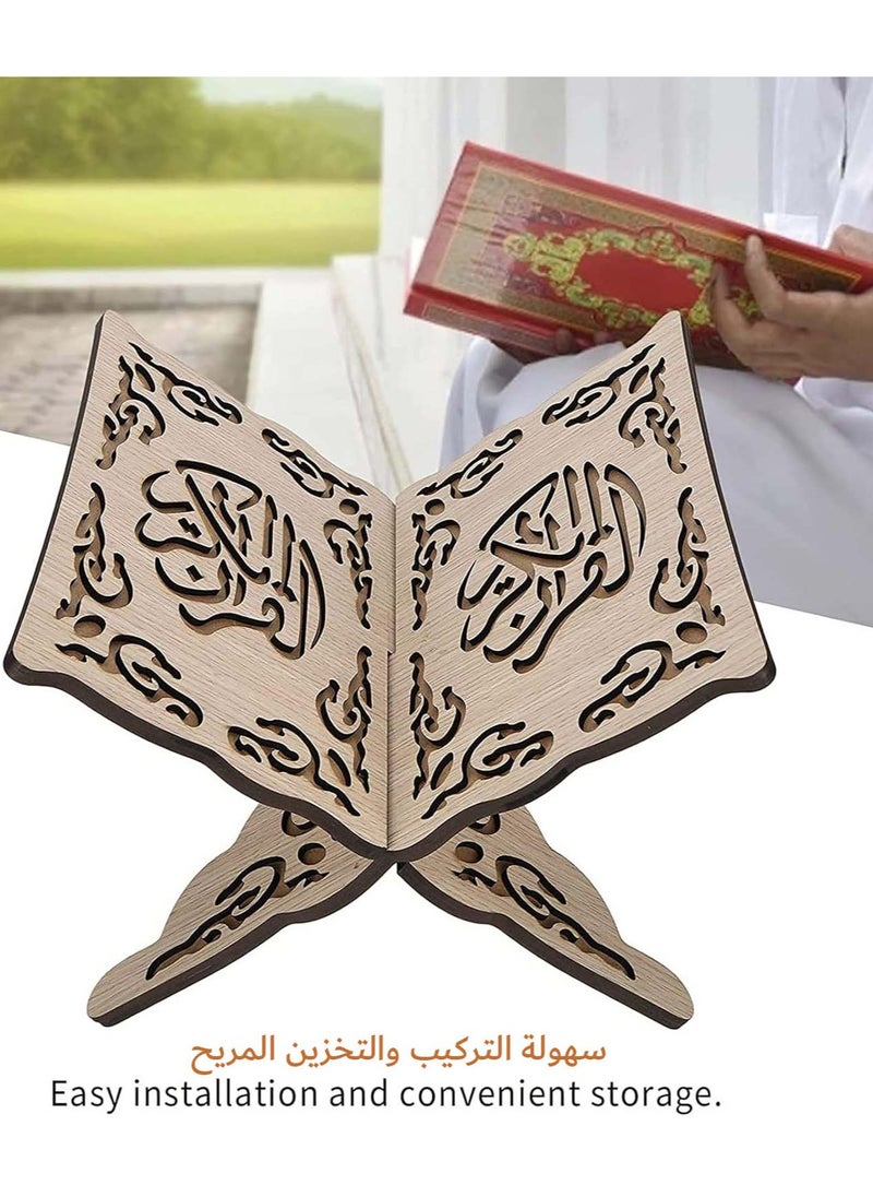 YIM-VIBEHAUS Quran Holder Quran Stand Quran Cabinet Prayer Book Stand Ramadan Reading Shelf Mubarak Muslim Party Ornament Book Holder  - Image 4
