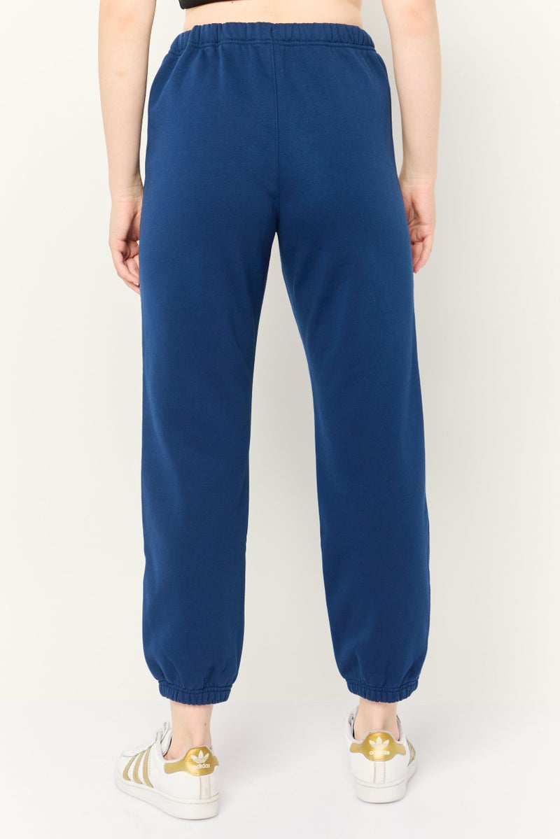 ESPRIT Women Regular Fit Embroidered  Logo Sweatpants, Blue - Image 4