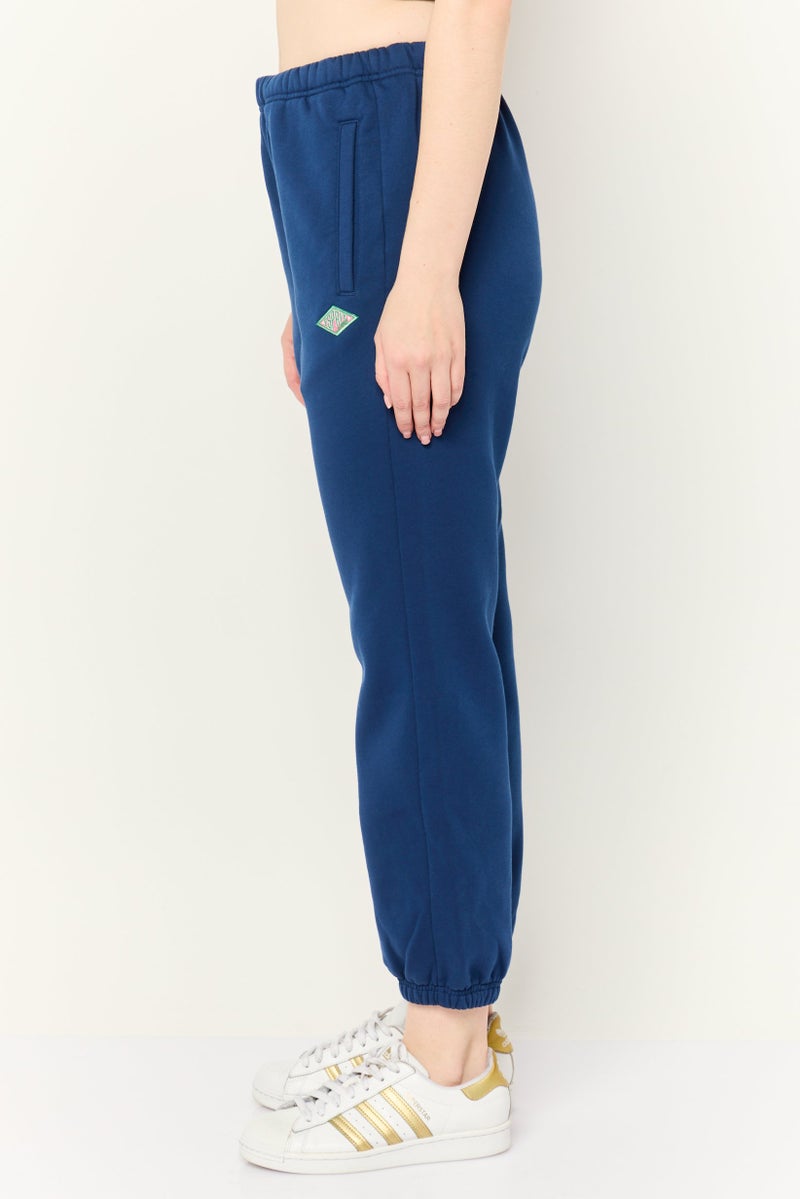 ESPRIT Women Regular Fit Embroidered  Logo Sweatpants, Blue - Image 3