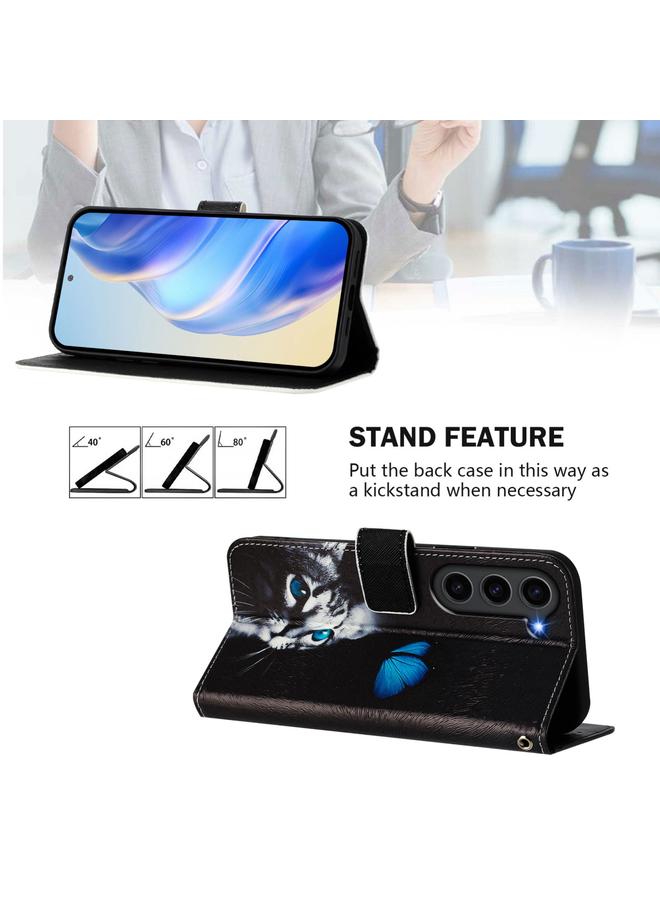 S-TOP Case For Samsung Galaxy S23+ 5G Art Colored Drawing Pattern Leather Phone Case - Image 3