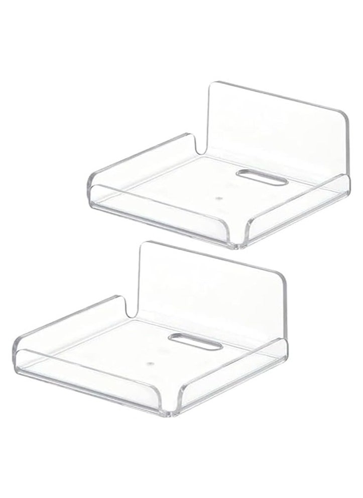 2pcs Camera Bracket Cable Box Shelf Hanging Wall Shelf Wall Rack Shelf Wall Mount Shelves Shelf for Corner Camera Wall Mount Shelf Wall-mounted Camera Rack Router Small Shelf Baby