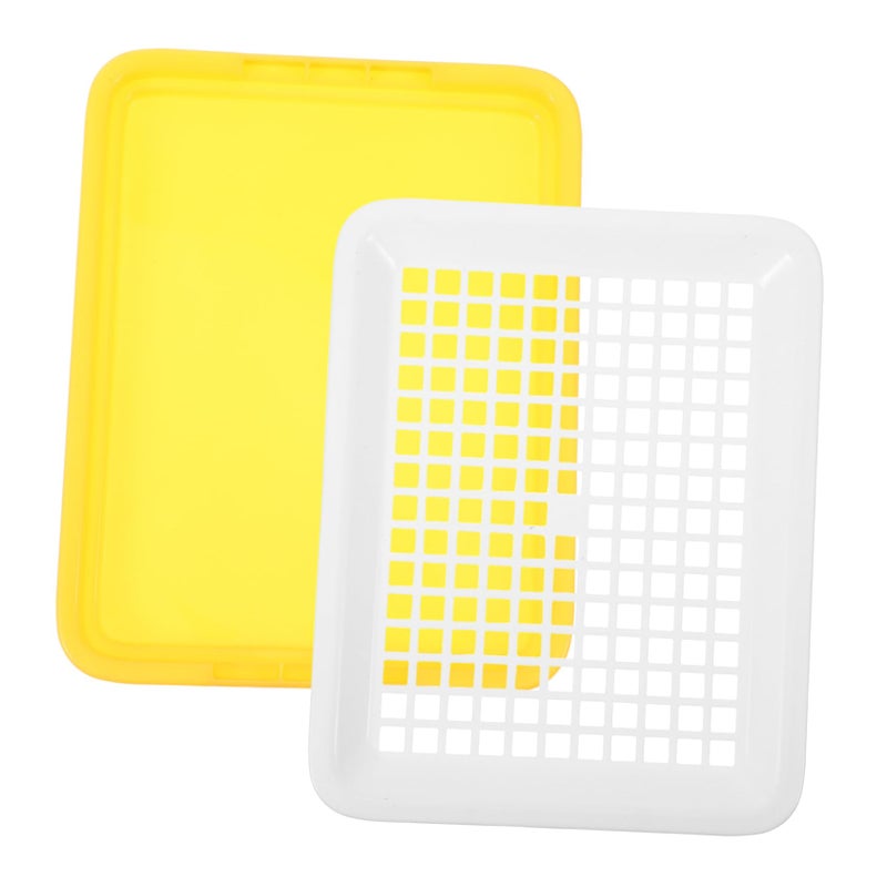 Small Animal Litter Box with Waste Separation Easy Cleaning Rectangular Tray - Image 2