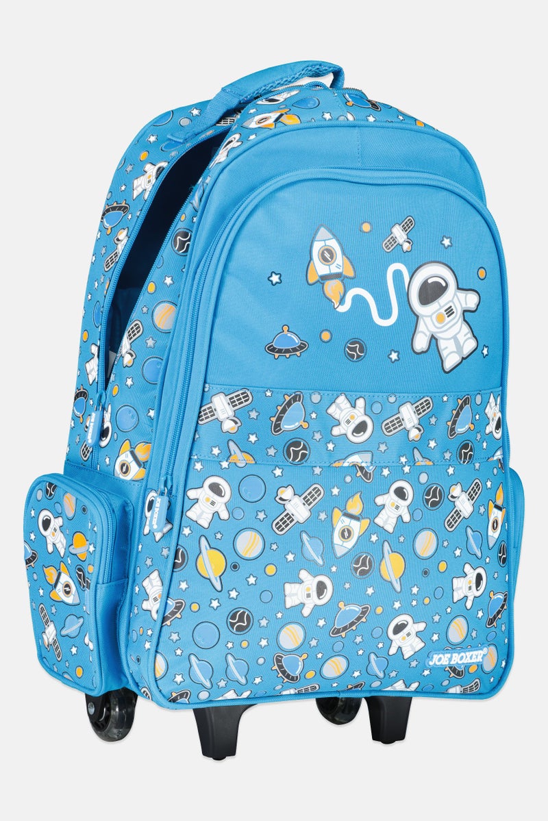 Joe Boxer Kids Boy Graphic Print Trolley Backpack, Multicolor - Image 3