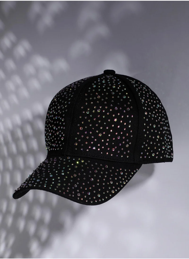 صوص هاوت All Over Embellished Baseball Cap - Black