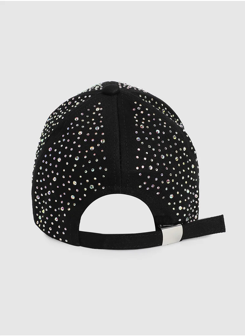 صوص هاوت All Over Embellished Baseball Cap - Black