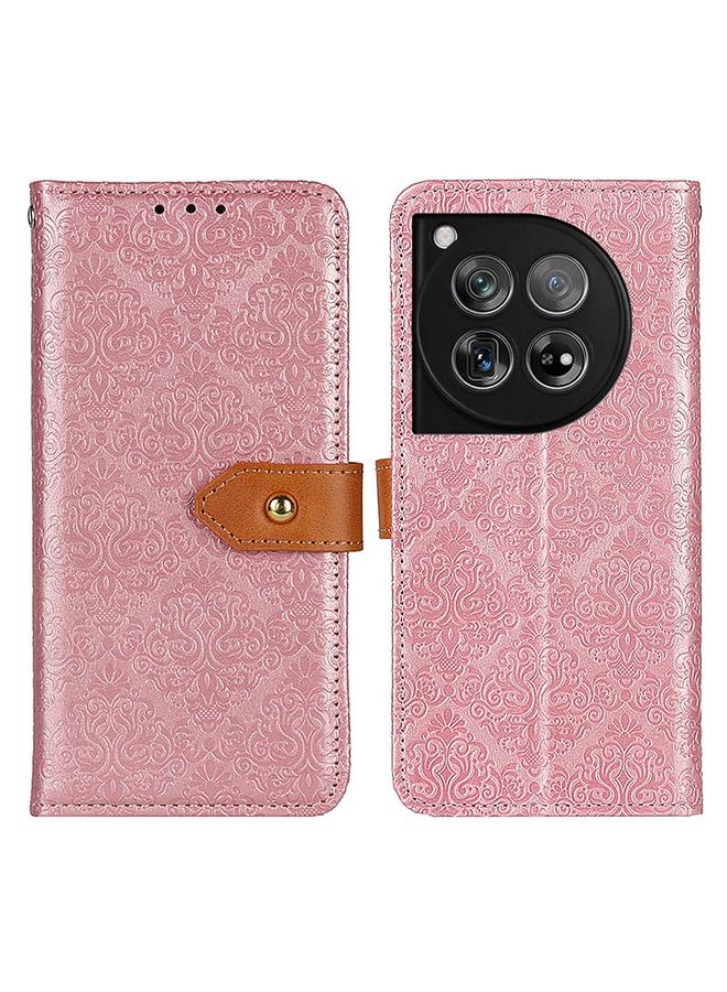 S-TOP Case For OnePlus 12 European Floral Embossed Flip Leather Phone Case - Image 1