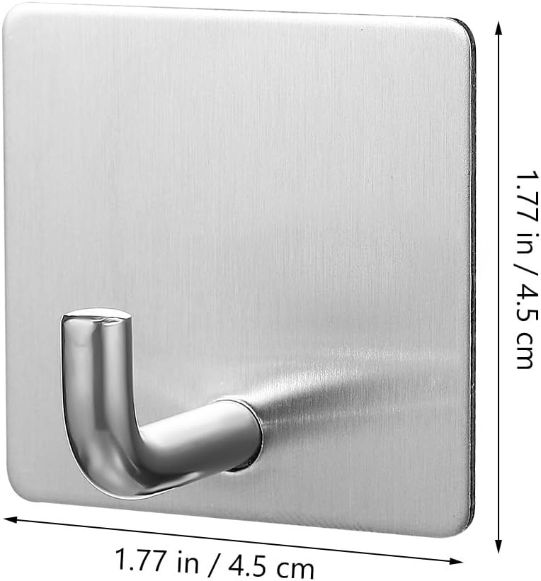KICHOUSE Bathroom Towel Hooks Wall Mount 4pcs Adhesive Metal Hooks Brushed and Black Coating Heavy Duty Self-Adhesive Hand Towel Bathroom and Door Use - Image 2