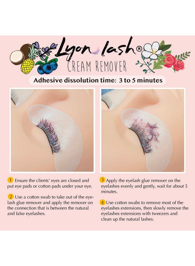 Lyon lash مزيل كريم ليونلاش برو اللطيف 15 جرام 0.51 أونصة سائلة; يزيل غراء تمديد الرموش بفعالية; تهيج منخفض للبشرة الحساسة; مستلزمات أساسية لتمديد الرموش (وردة الحديقة) - Image 3