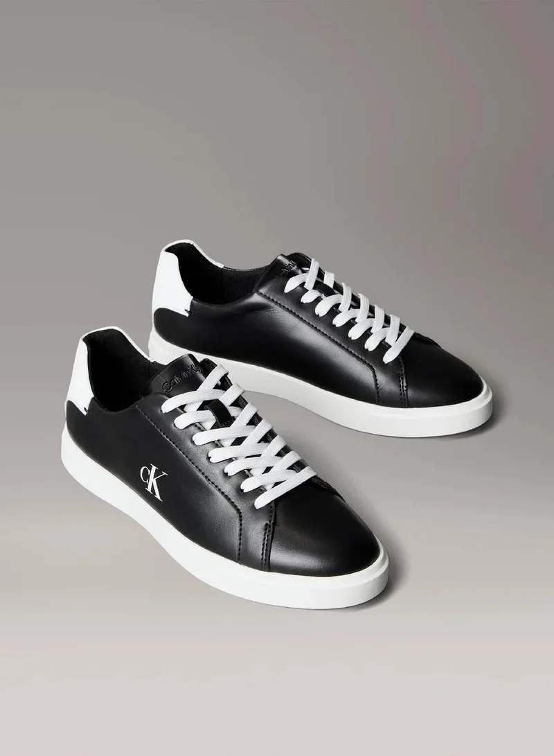 CALVIN KLEIN Leather Signature Logo Trainers