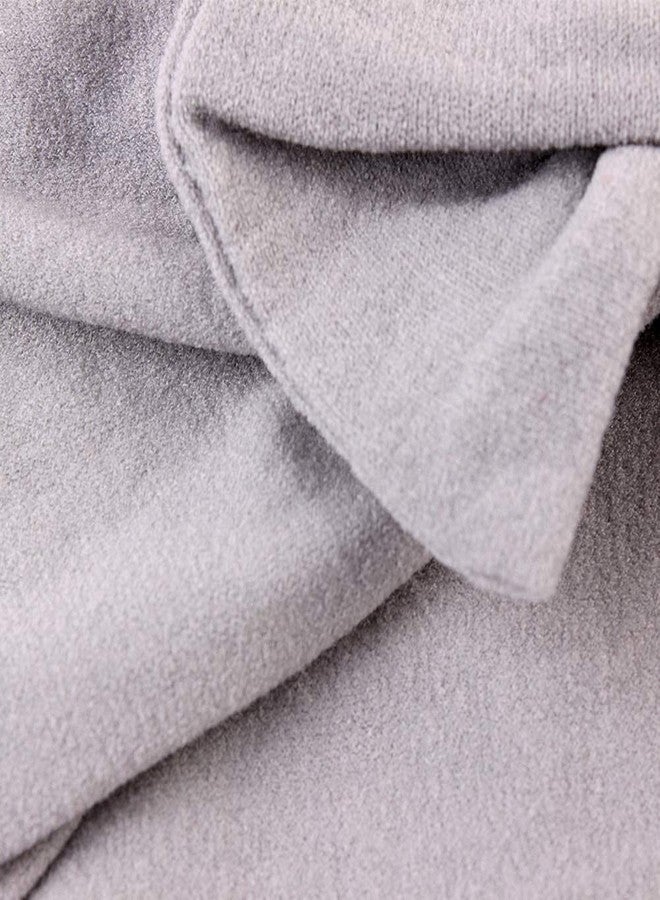 AKOAK 1 Pack Solid Color Skin-friendly Baby Headband Elastic Soft Nylon Headband Cute Baby Bow Headband (Gray) - Image 2