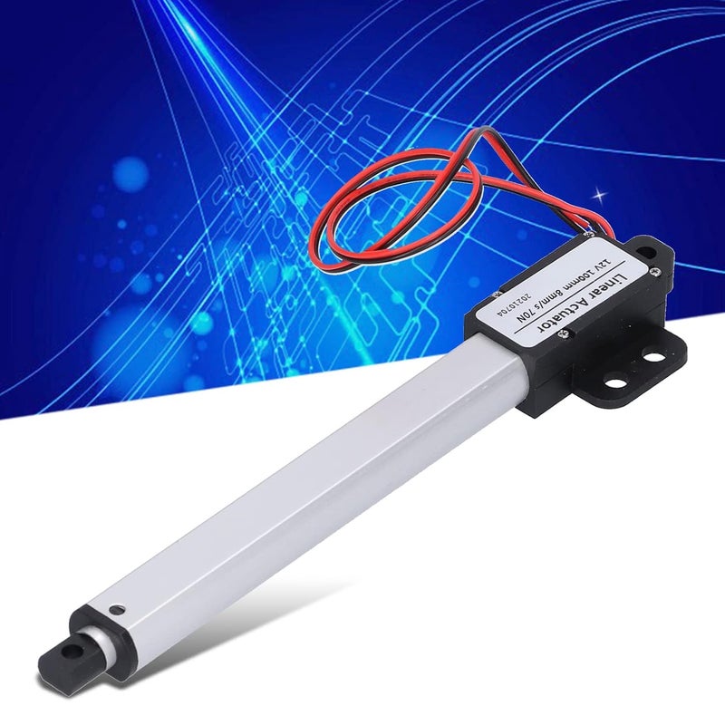 12V 100mm Stroke Linear Actuator High Speed Electric Linear Motion Actuator Mini Durable Low Noise with Short Circuit Protection for Lift Tables Recliners Beds (Stroke 100mm-8mm/s-70N) - Image 2
