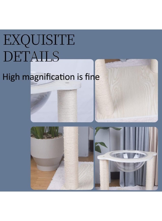 NeoStyle Cat Scratching Post Nest, Indoor Cat With Sisal Scratching Post Cat Tree, Kitten Toys Scratching Post Game Interactive (Space Capsule) - Image 3