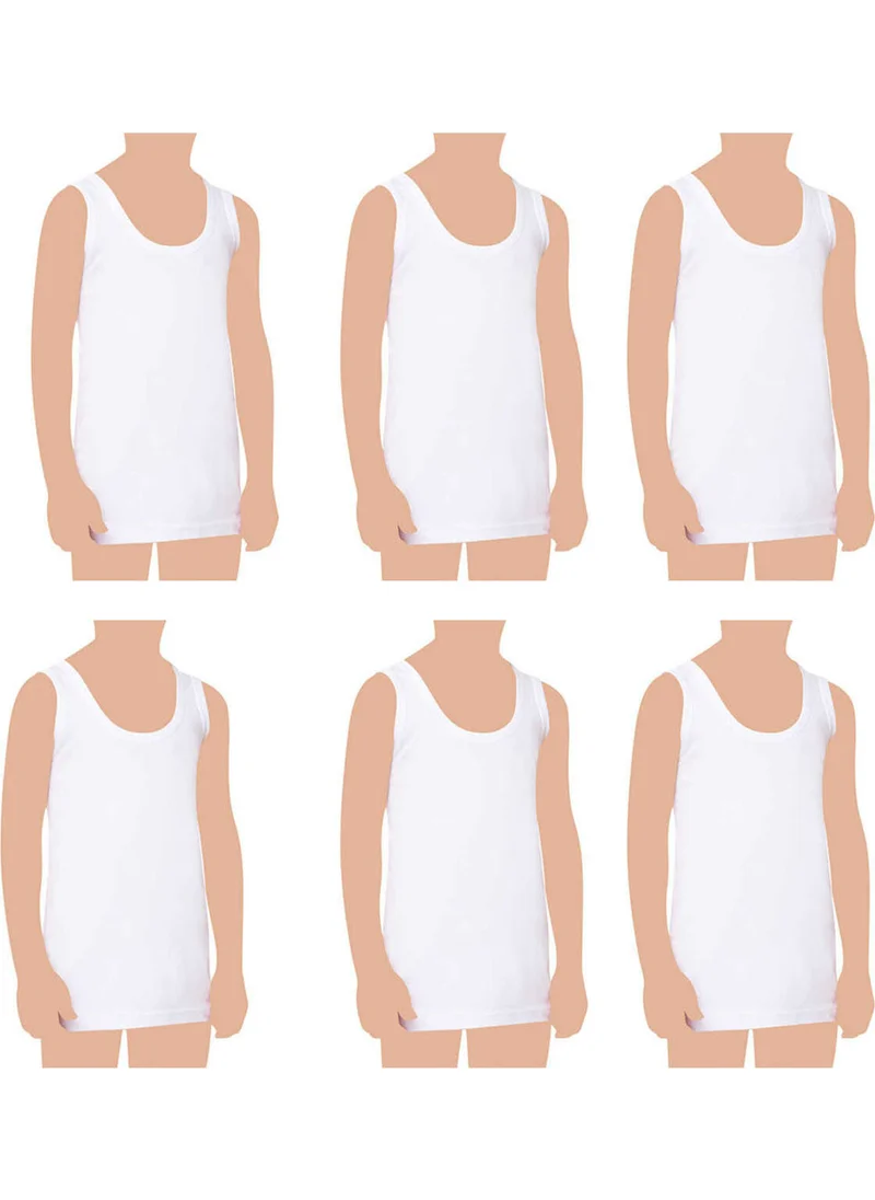 بيليفانتي كولكشن Boy's Cotton Combed Undershirt 6 Pack White