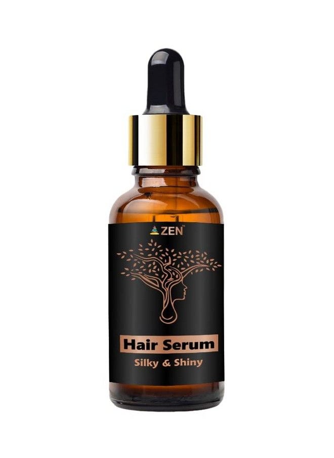 Zen Hair Serum For Women/Men; Silky &Shiny ;All Hair Types ;Smooth Frizz Free And Glossy Hair ; With Vitamin E ; 30 Ml  - Image 2