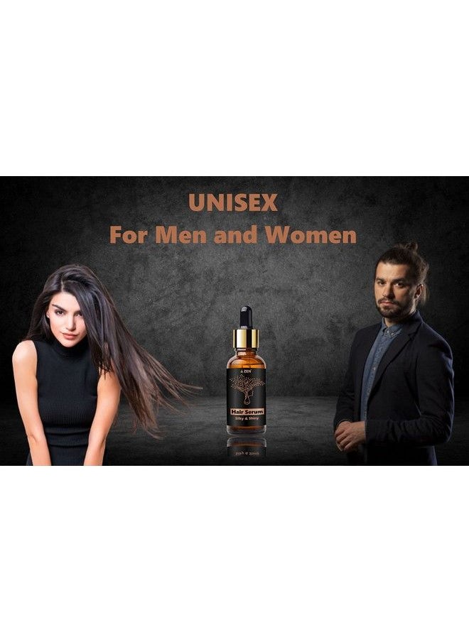 Zen Hair Serum For Women/Men; Silky &Shiny ;All Hair Types ;Smooth Frizz Free And Glossy Hair ; With Vitamin E ; 30 Ml  - Image 5