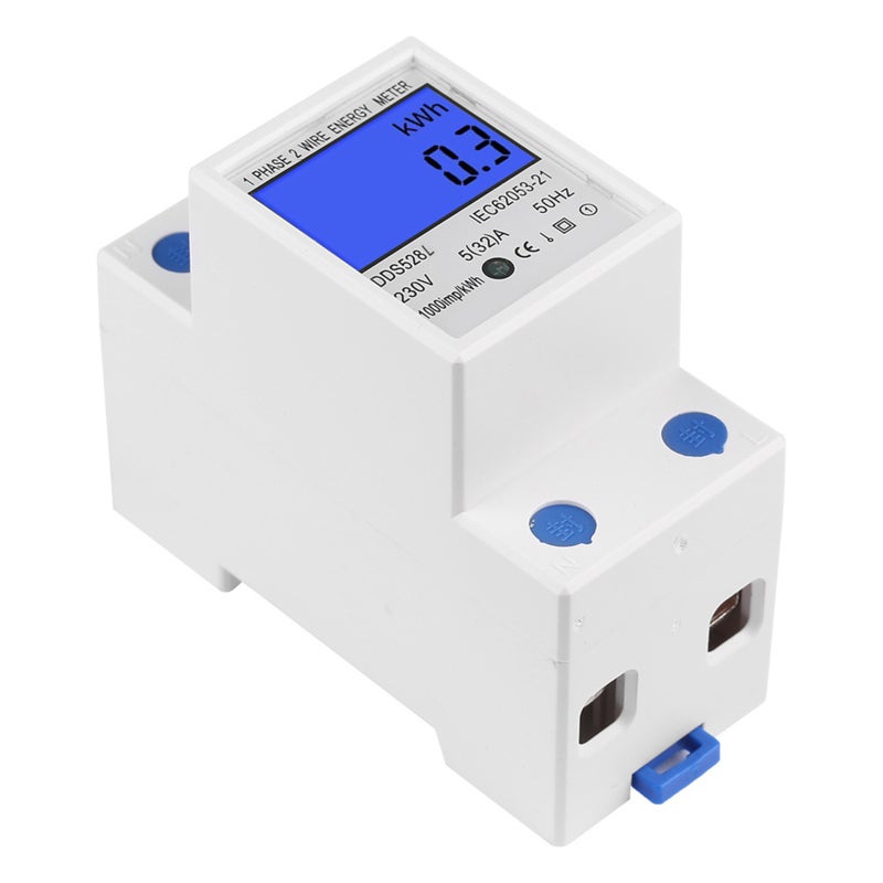 Single Phase Energy Meter 230V AC 5-32A with LCD Display - Precision SMT Technology Positive Active Energy Measurement for DIN Rail Mounting - Image 5