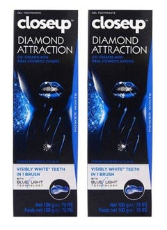 Close Up 2 Pieces Of Closeup Diamond Attraction Gel Toothpaste 2 X 100 g  - Image 1
