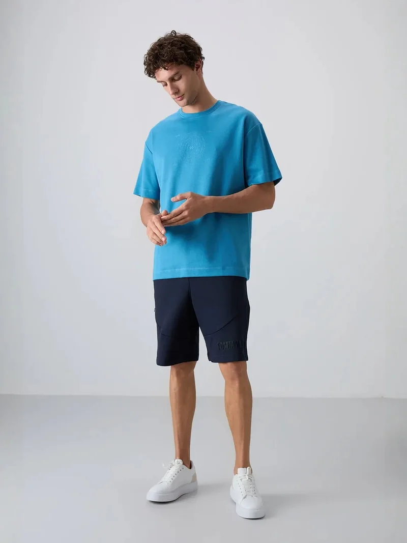 TOMMYLIFE TOMMY Oversized Cotton-Blend Crew Neck T-Shirt
