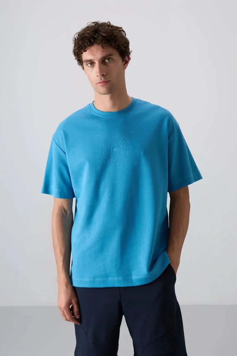 Tommylife TOMMY Oversized Cotton-Blend Crew Neck T-Shirt