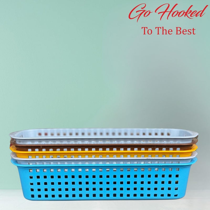 Go Hooked Go Hooked Bathroom Organizing Essentials Plastic Storage Baskets Transform Your Space Elevate Your Bathroom Get Organized Simplify Your Routine Pack of 4  - Image 5