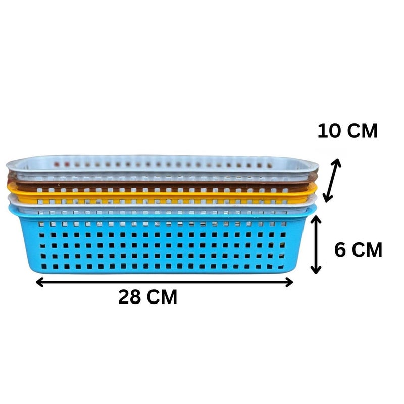 Go Hooked Go Hooked Bathroom Organizing Essentials Plastic Storage Baskets Transform Your Space Elevate Your Bathroom Get Organized Simplify Your Routine Pack of 4  - Image 3