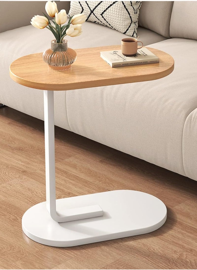 DubaiGallery - Side Table Small Bedside Table Mini Skinny Bedside Table End Table, Space Saving Height 27.6 inches (70 cm) C-Shaped Coffee Table, Side Sofa Snack Table for Sofa Reclining Furniture - Image 1