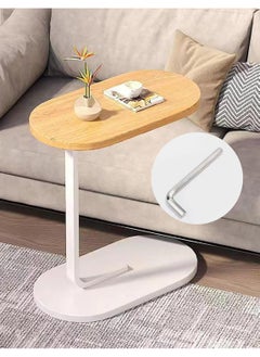 Side Table Small Bedside Table Mini Skinny Bedside Table End Table, Space Saving Height 27.6 inches (70 cm) C-Shaped Coffee Table, Side Sofa Snack Table for Sofa Reclining Furniture